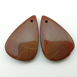 Jasper noreena pair of cabochons with hole 24x16 mm no. P289