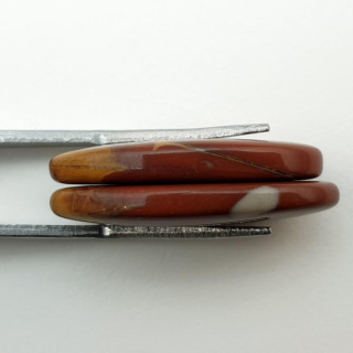 Jasper noreena pair of cabochons with hole 26x14 mm no. P288