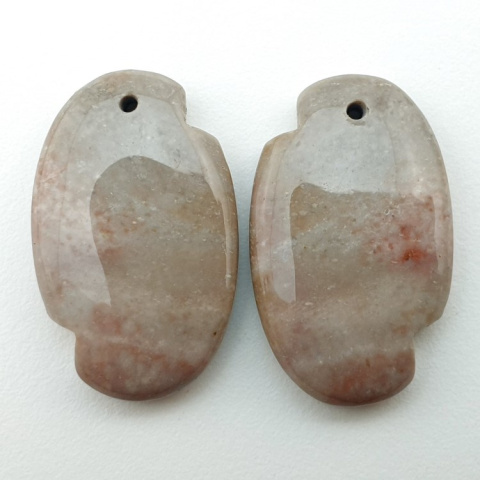Jaspis polichromowy para kaboszonów z dziurką 25x16 mm nr P504 Jaspis polichromowy para kaboszonów z dziurką 25x16 mm nr P504