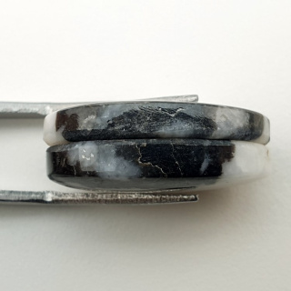 Jaspis zebra para kaboszonów z dziurką 23x14 mm nr P474
