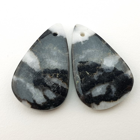 Jasper zebra pair of cabochons with hole 24x15 mm no. P457 Jasper zebra pair of cabochons with hole 24x15 mm no. P457
