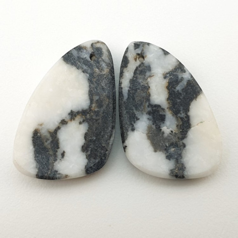 Jasper zebra pair of cabochons with hole 27x18 mm no. P463 Jasper zebra pair of cabochons with hole 27x18 mm no. P463