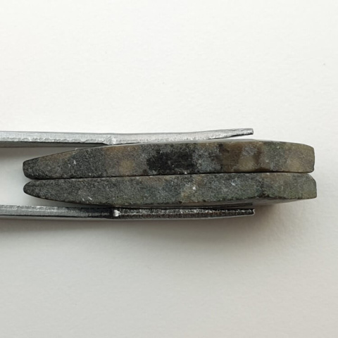 Variolite pair of cabochons with hole 33x14 mm no P267 Variolite pair of cabochons with hole 33x14 mm no P267