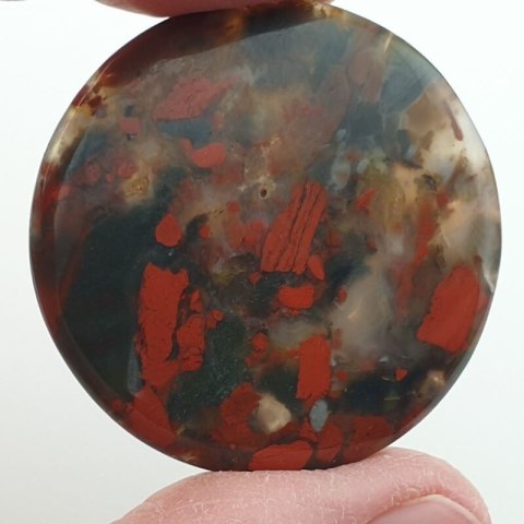 Red jasper cabochon fi 39 mm no 4 Red jasper cabochon fi 39 mm no 4