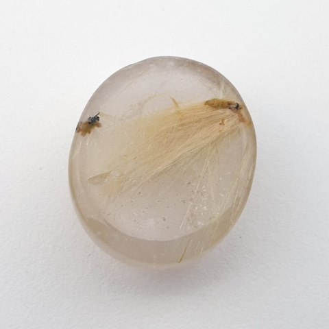 Quartz with rutile cabochon 22x18 mm no. 21 Quartz with rutile cabochon 22x18 mm no. 21