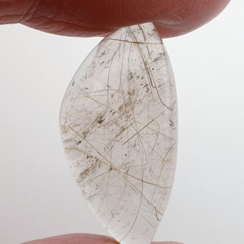 Quartz with rutile cabochon 25x13 mm no. 36 Quartz with rutile cabochon 25x13 mm no. 36