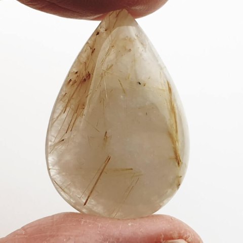 Quartz with rutile cabochon 33x22 mm no 1 Quartz with rutile cabochon 33x22 mm no 1