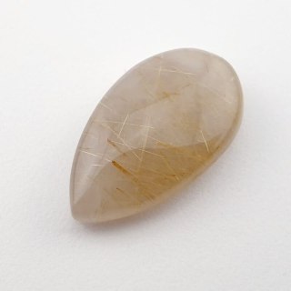 Quartz with rutile cabochon 34x14 mm no 17