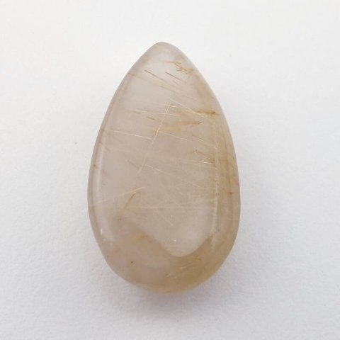 Quartz with rutile cabochon 34x14 mm no 17 Quartz with rutile cabochon 34x14 mm no 17
