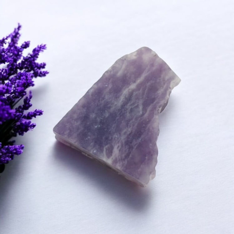 Cut Lepidolite raw 25x22 mm No 10 Cut Lepidolite raw 25x22 mm No 10