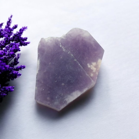 Cut Lepidolite raw 30x24 mm No 22 Cut Lepidolite raw 30x24 mm No 22