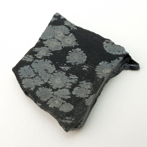 Snow obsidian cut raw 34x27 mm no 46 Snow obsidian cut raw 34x27 mm no 46