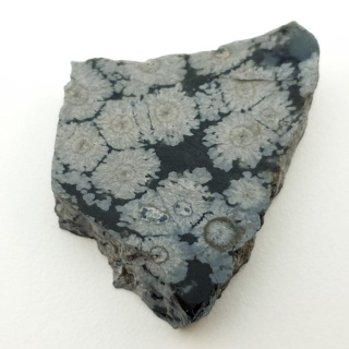 Snow obsidian cut raw 35x26 mm no 30