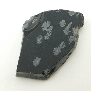 Snow obsidian cut raw 36x24 mm no 36