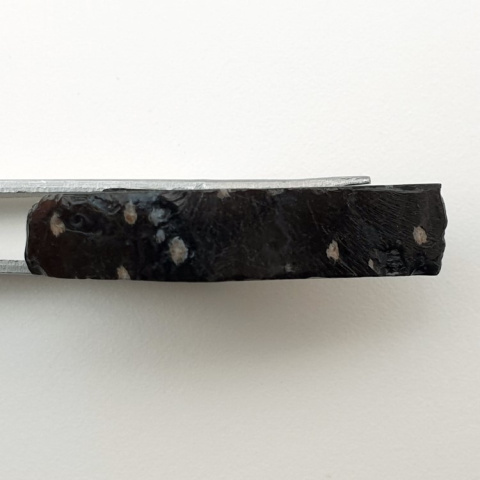 Obsydian śnieżny cięty surowy 36x24 mm nr 9 Obsydian śnieżny cięty surowy 36x24 mm nr 9