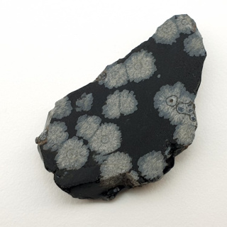 Snow obsidian cut raw 38x21 mm no 10