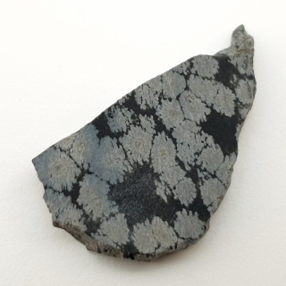 Snow obsidian cut raw 41x23 mm no 14