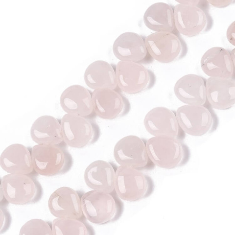 Rose quartz teardrop with hole 12x10 mm 4 pcs. Rose quartz teardrop with hole 12x10 mm 4 pcs.