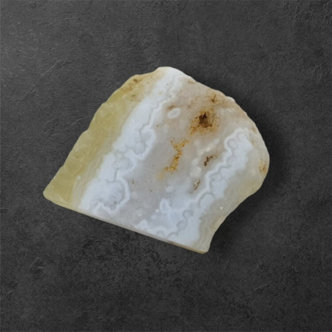 Blue lace cut agate raw 22x21 mm No 25 Blue lace cut agate raw 22x21 mm No 25