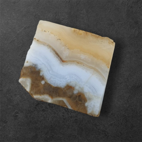 Blue lace agate cut raw 23x21 mm no 9 Blue lace agate cut raw 23x21 mm no 9