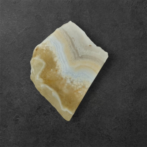 Blue lace agate cut raw 23x22 mm no 55