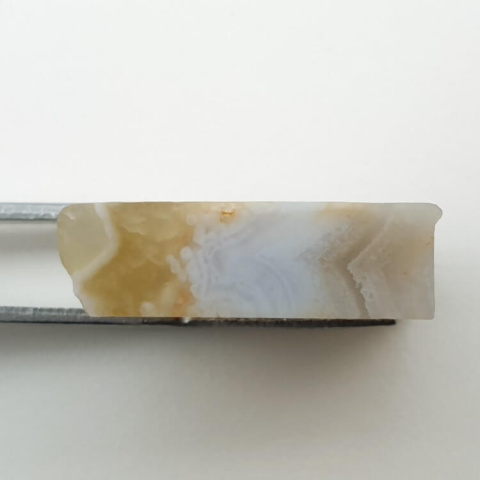Blue lace agate cut raw 23x22 mm no 55