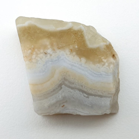 Blue lace agate cut raw 23x22 mm no 55