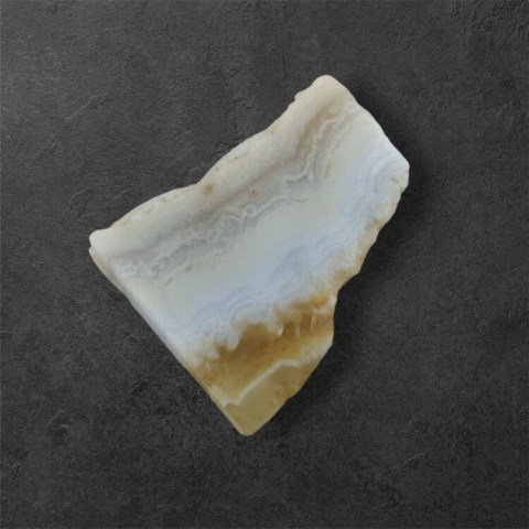 Blue lace agate cut raw 24x20 mm no 52