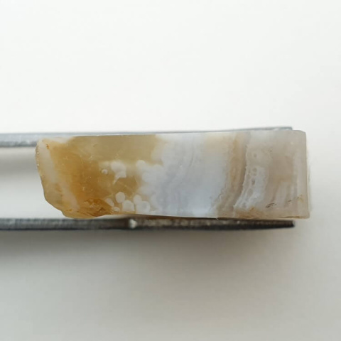 Blue lace agate cut raw 24x23 mm no 78