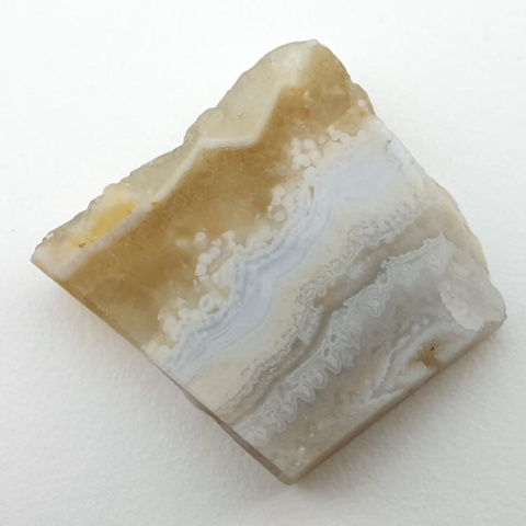 Blue lace agate cut raw 24x23 mm no 78