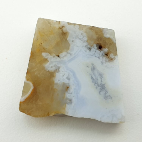 Blue lace agate cut raw 24x24 mm No 5