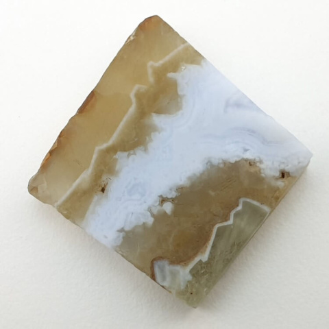 Blue lace cut agate raw 26x25 mm no. 46 Blue lace cut agate raw 26x25 mm no. 46