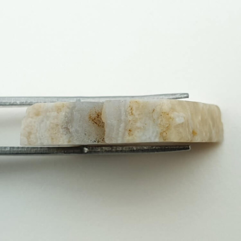 Blue lace agate cut raw 27x23 mm No 75