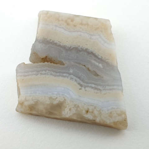 Blue lace agate cut raw 27x23 mm No 75
