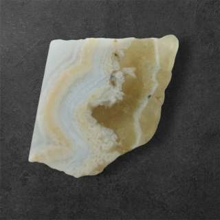 Blue lace agate cut raw 28x19 mm no 72