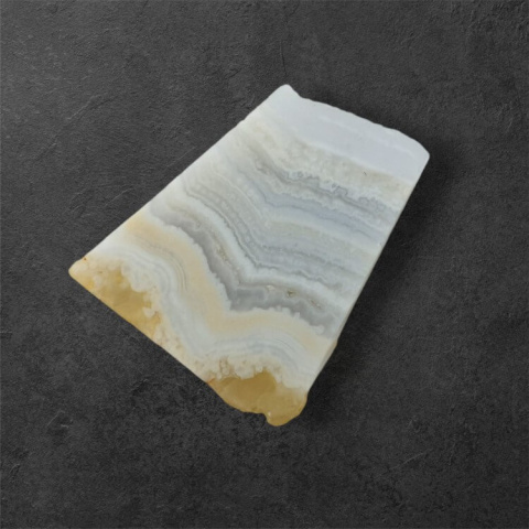 Blue lace agate cut raw 28x23 mm no 64