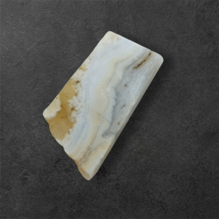 Blue lace agate cut raw 29x15 mm no 77