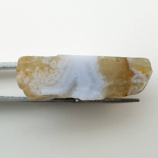 Blue lace agate cut raw 30x24 mm No 57