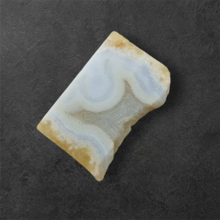 Blue lace agate cut raw 31x21 mm No 3