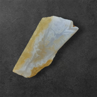 Blue lace agate cut raw 34x18 mm no 14