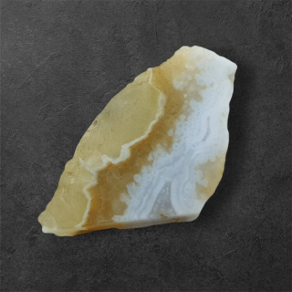 Blue lace agate cut raw 36x21 mm no 71