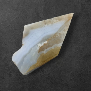 Blue lace agate cut raw 37x20 mm no 69