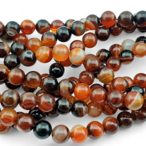 Brown agate sphere 8 mm 10 pcs Brown agate sphere 8 mm 10 pcs