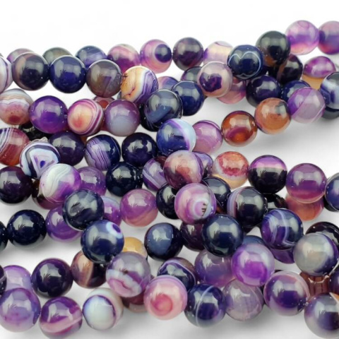 Agate purple ball 8 mm 10 pcs Agate purple ball 8 mm 10 pcs