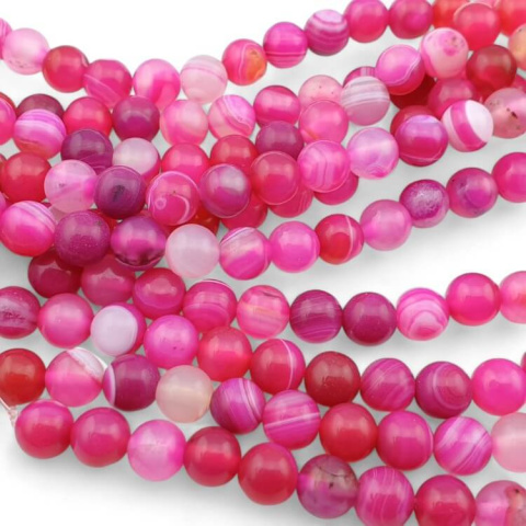 Agate fuchsia ball 8 mm strand Agate fuchsia ball 8 mm strand