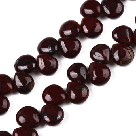 Jaspis czerwony łezka z dziurką 12x10 mm 4 szt. Jaspis czerwony łezka z dziurką 12x10 mm 4 szt.