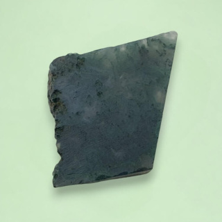 Agate mossy cut raw 20x18 mm no 82
