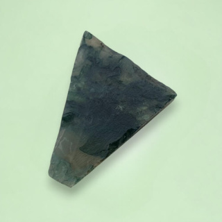 Agate mossy cut raw 21x17 mm no 86