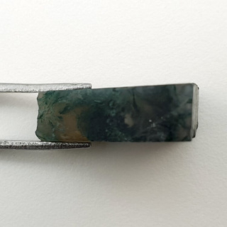 Agate mossy cut raw 21x17 mm no 86