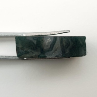 Agate mossy cut raw 22x17 mm no. 45